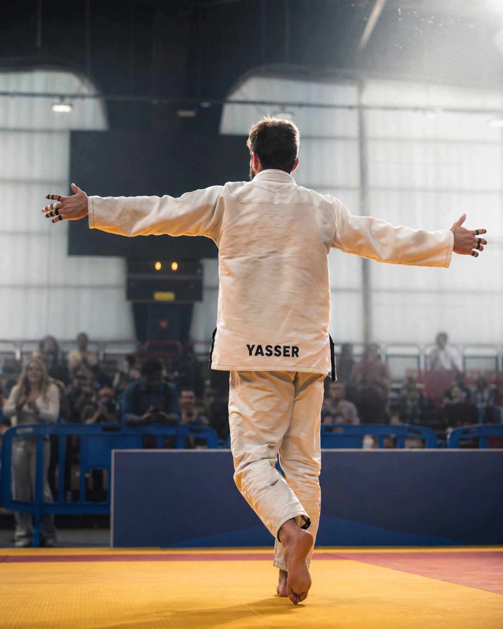 Yasser Martins entering the competition arena